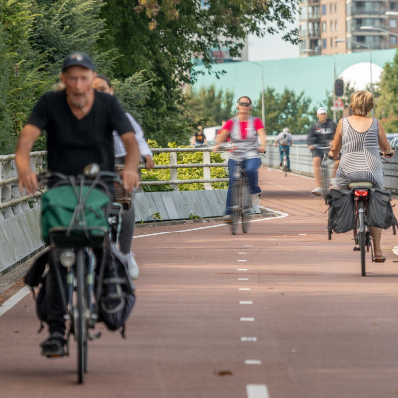 Fietsen en lopen 